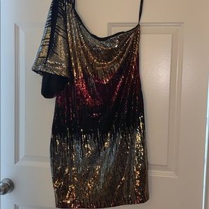 Bisou Bisou Sequen Dress sz 14 perfect for NYE!!